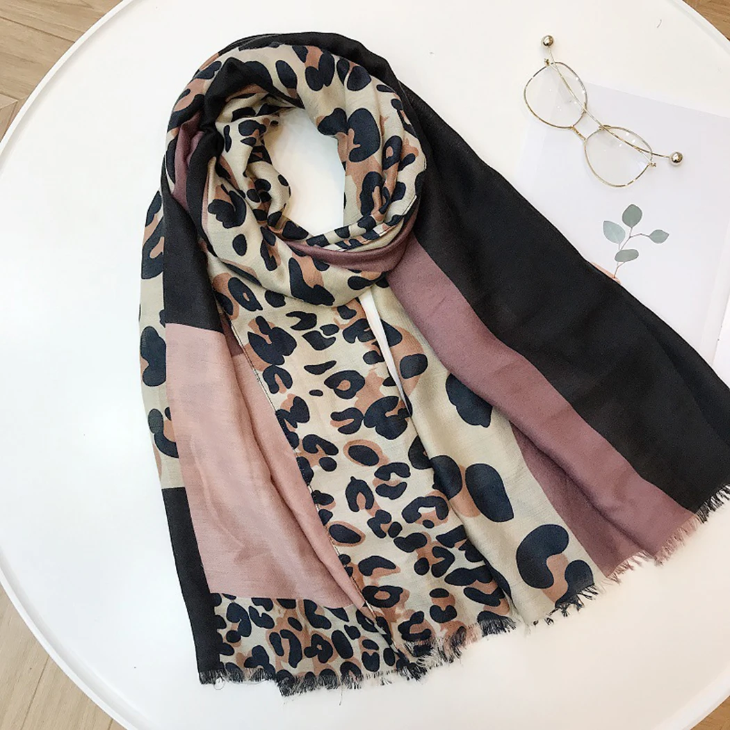 Winter Spring Warm Scarves Wraps Women Leopard Scarf Shawl Printed ...