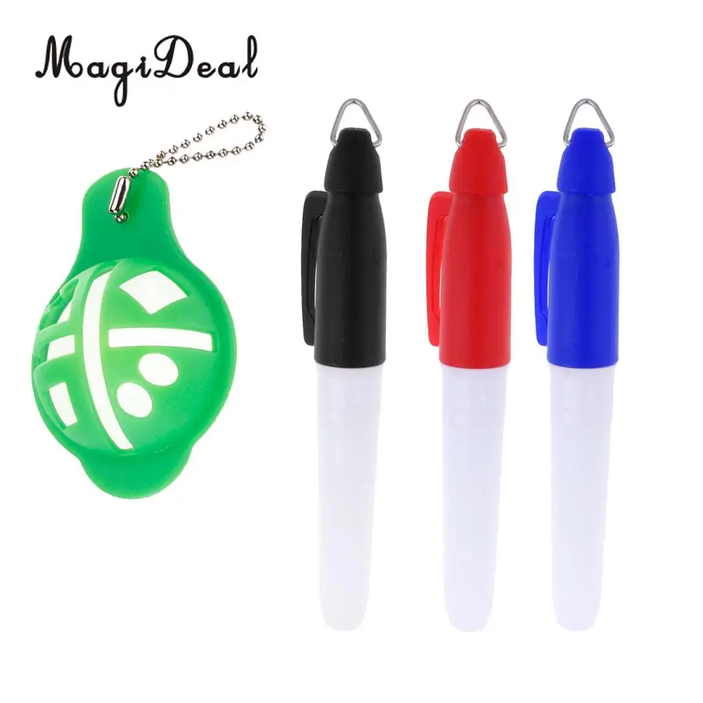 الأخضر كرة جولف بطانة الرسم وسم محاذاة وضع أداة كليب مع 3 قطعة قلم تحديد