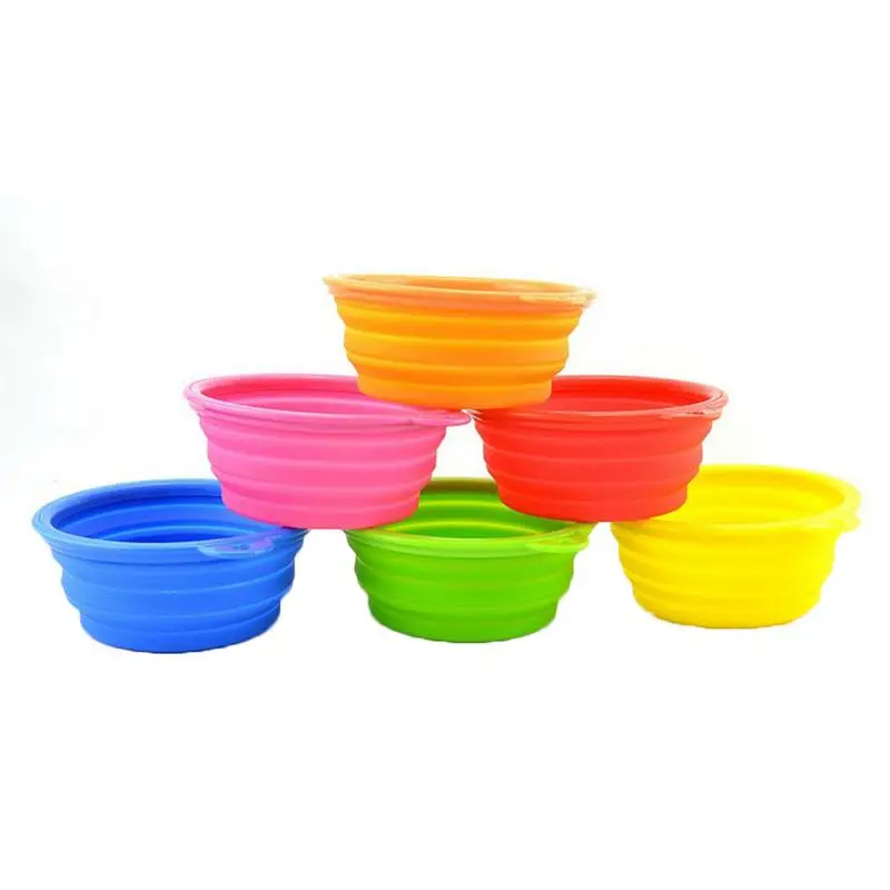 

Dog Non-toxic Silicone Folding Bowl Dog Outdoor Portable Dish Bowl Pet New Multi-color Daily Necessities