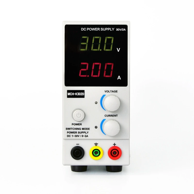

DC Regulated Power Supply EU Plug 4-digit Display 0-30V 0-2A Adjustable Regulated DC Switching Power Supply (4-digit Display)