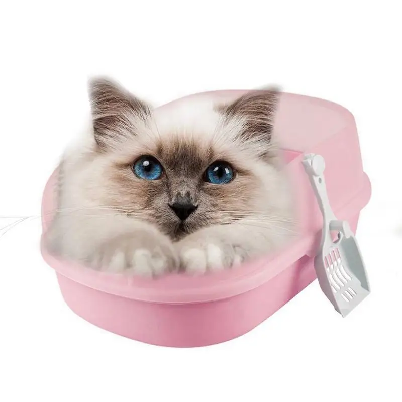 Миска для кошачьего туалета анти-всплеск двухслойный кошачий лоток для песка полузакрытый плюс размер увеличенный мешковатый кошачий лоток для песка товары для кошек
