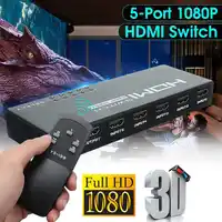 5 портов 1080 P HD 3D Switcher селектор концентратор с пультом дистанционного управления для ТВ DVD STB