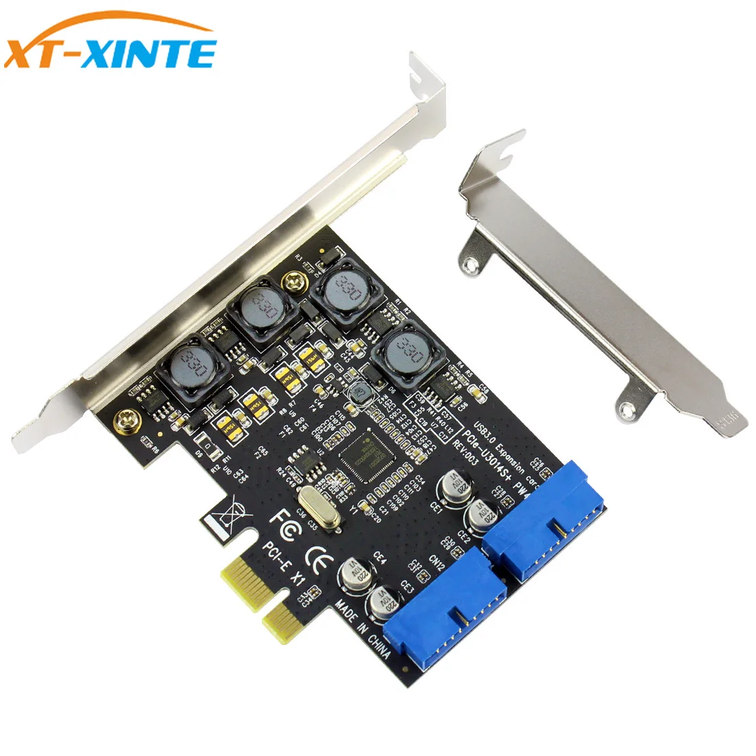 Плата расширения USB3.0 PCI E Express X1 фронтальная 5 лампочек USB 3 0 хаб 19PIN адаптер