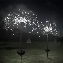 2 шт. 120 светодиодов Солнечный фейерверк струнный светильник Открытый Сад Двор фестиваль вечерние украшения взрыв солнечный светильник ing