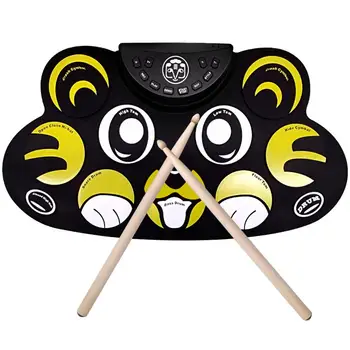 

Electronic Drum Children's Hand - Rolled Silicone Drum Outdoor Portable Ultra-Thin Drum Sticks Foot Pedals Data Cable