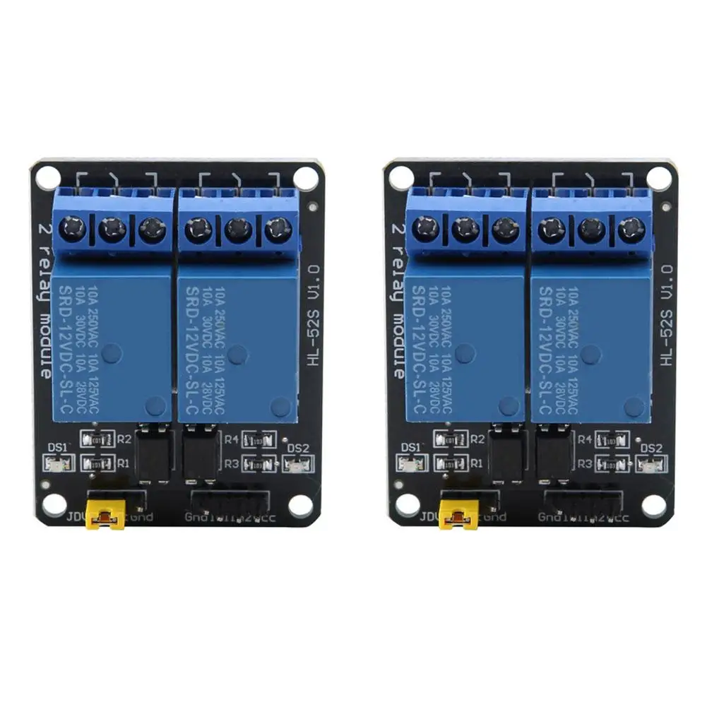 

2 Channel Relay Module Optocoupler Isolation Low Level Trigger for Automatic Control Switch