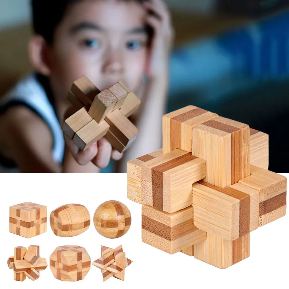 1 шт. бамбуковый образовательный замок 3D игрушка ручной работы для взрослых игра