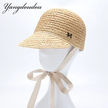 Yangdoudou соломенная бейсболка с лентой Новинка весна лето мода путешествия все матч M шляпа для женщин дамы оптом