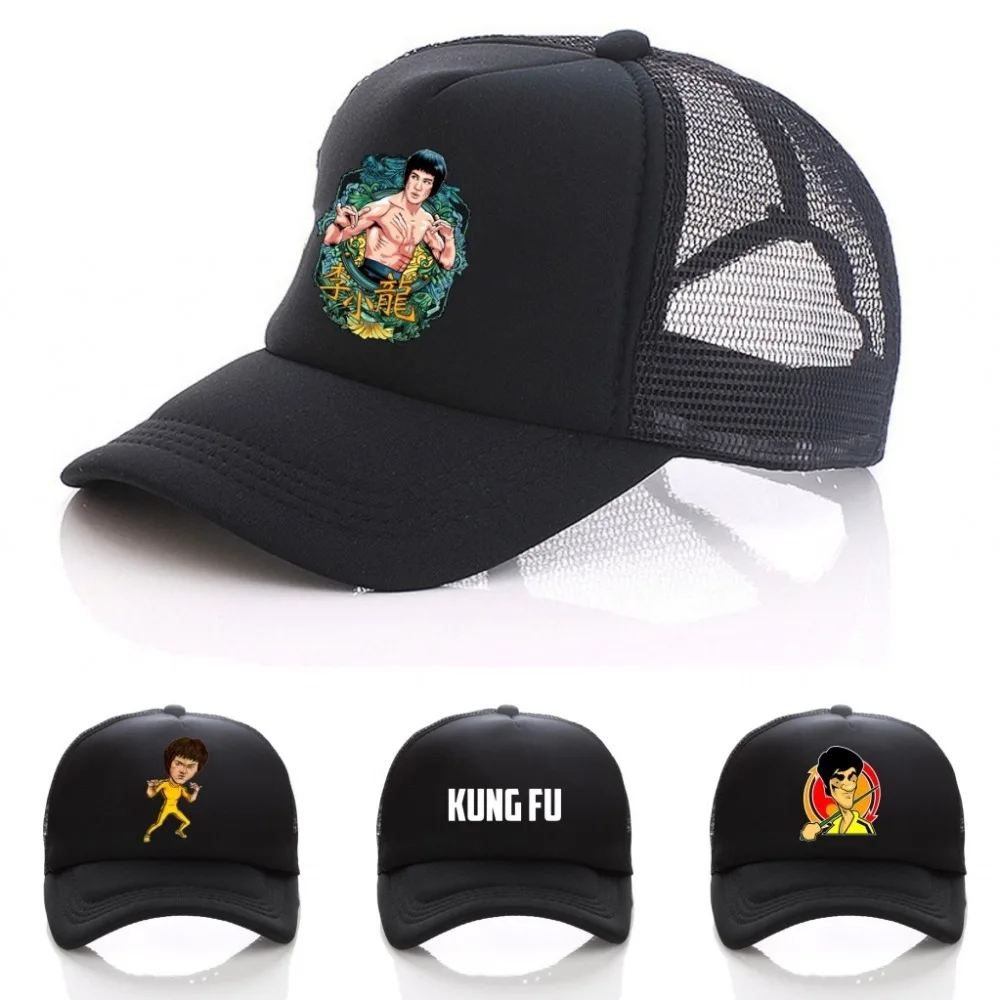 

Chinese kung fu Bruce lee Cosplay hat Adjustable women men Hat Baseball Cap snapback Caps Cartoon Curved Hat