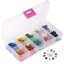 1/8 дюймов карта нажимные булавки, карты Tacks с 10 разных цветов, 500 штук