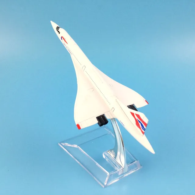 Aircraft Model Diecast Metal Plane Airplanes 16cm Airplane Model   1:400 British Airways Concord Plane Toy Gift Free Shipping 3