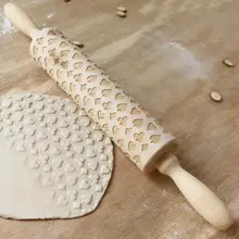 1 шт. деревянный покерный тиснение Выгравированный Скалка семь Паттен трафарет для «сделай сам» для выпечки печенья лапша печенье, фондан, пирог формы для выпечки