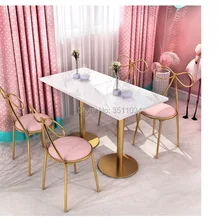 Princess bar chiar Bar stool Flannelette cushion backrest refreshing net red ins dessert restaurant economical Nordic chair