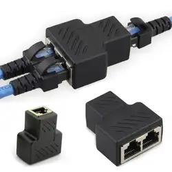 1 до 2 Lan Ethernet сетевой разветвитель разъем адаптера Extender Разъем для RJ45 адаптер