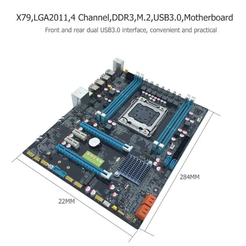 

X79 Deluxe Version Motherboard LGA2011 4 Channel DDR3 Memory M.2 USB3.0 SATA3 PCI-E PC Computer Desktop Mainboard Gaming SATA3.0