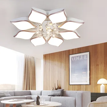 

DAR Home Deco Ceiling Chandelier Led To The Living Room Bedroom Lustre Cristal Semiflush Mount Modern Luminaria LED Chandeliers