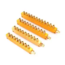 Латунный Регулируемый распределитель масла значение коллектор блок 6 мм вход 4 мм инструмент