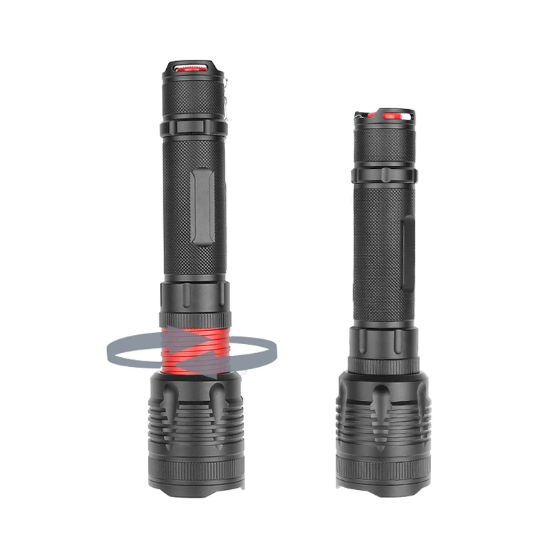 

MECO 1235 XHP70 LED Flashlight 3 Modes Rotary Zoom Waterproof Brightness LED Flashlight 18650/26650 High Field Light Flashlight