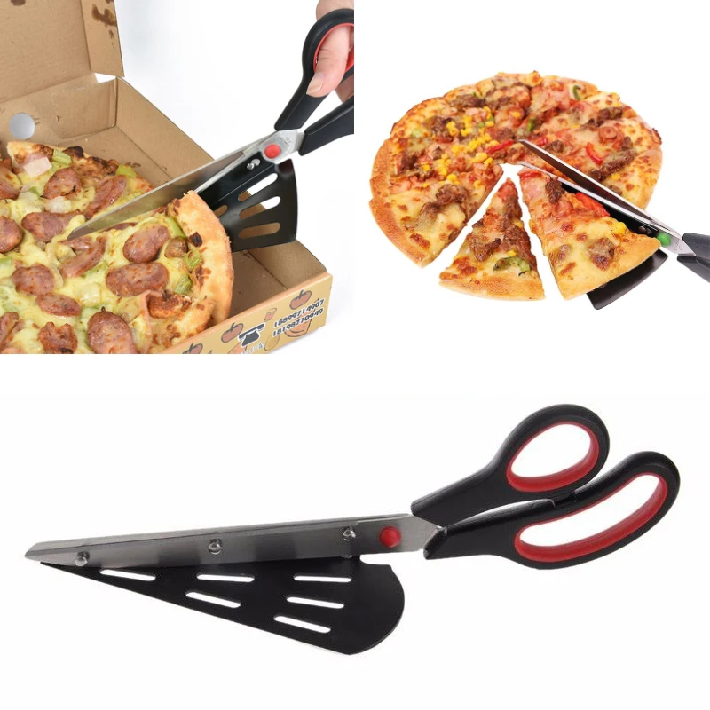 

13'' scissor Spatula Pizza Slicer Cutter Pastry Kitchen shear Restaurant slice tool Pancake Pie Serve