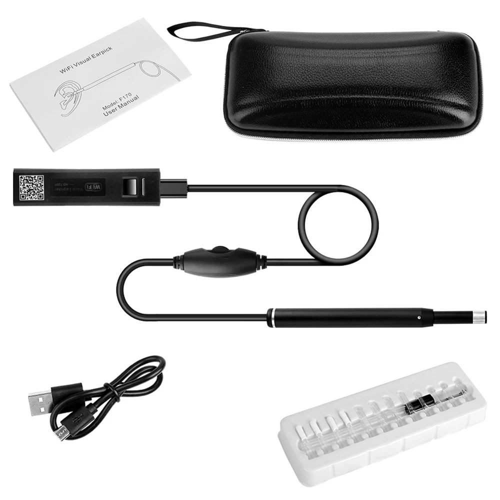 Wireless Otoscope WiFi Endoscope Camera 5.5mm HD 720P Lens Visual Ear