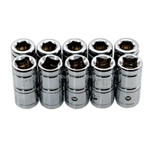 10 шт. торцевой быстроразъемный гайковерт Отвертка Держатель Бит конвертер 1/" Квадратный привод до 1/4" шестигранный хвостовой переходник набор