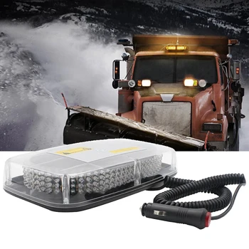 

Amber Yellow 12V-24V 240 LED Car Roof Flashing Strobe Emergency Light Bar Mini Warning Beacons Lights Lighting lamp