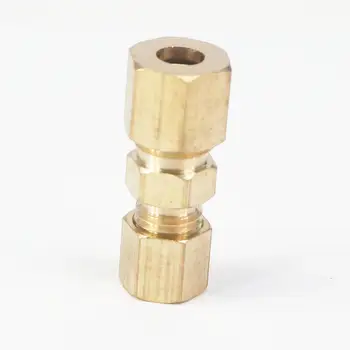 

Fit 3/16" x 1/4" Tube OD Straight Compression Union Brass Pipe Fitting Connector