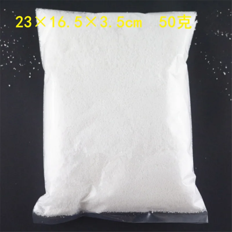 

50g Christmas Decoration Use Directly Artificial Snow Powder Snowflake Handmade Accessories Christmas Kids New Year Navidad-S