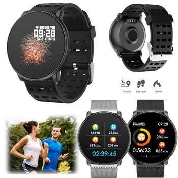 

Full Round Screen Bluetooth Smart Watch Heart Rate Monitor Sedentary Reminder Sleep Monitor for IOS Android Samsung S10 S9 S8
