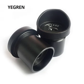 

One Pair WF20X Eyepiece Optical Lens for Stereo Microscope Mounting Diameter 30 or 30.5 mm Wide Field View 10mm Rubber Eye Cups