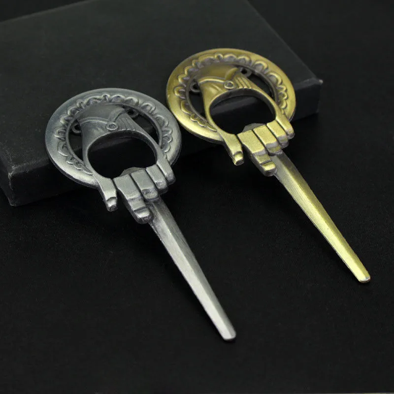 

Game of thrones House Hand Of The King Keychain Silver Bronze Key Ring Opener