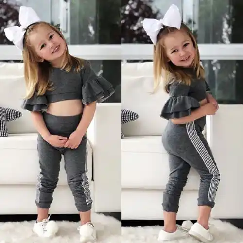 UK Toddler Kid Baby Boy Clothes T-Shirt Top Long Leggings 2PC Cotton Outfits Set