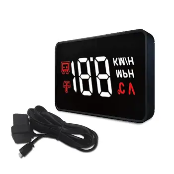 

Car HUD Head Up Display OBDII 12V Overspeed Warning System Projector Windshield Auto Car Electronic Voltage Alarm