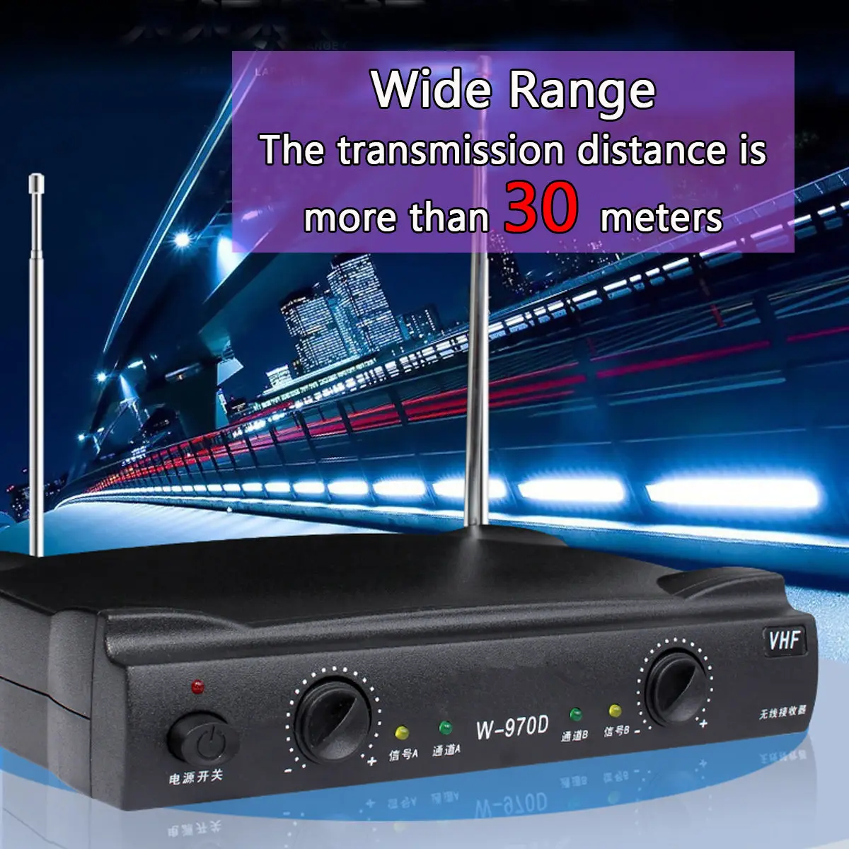المهنية VHF ميكروفون لاسلكي نظام استقبال المزدوج هيئة التصنيع العسكري يده ل الكاريوكي KTV حزب العروض خطاب المؤتمر