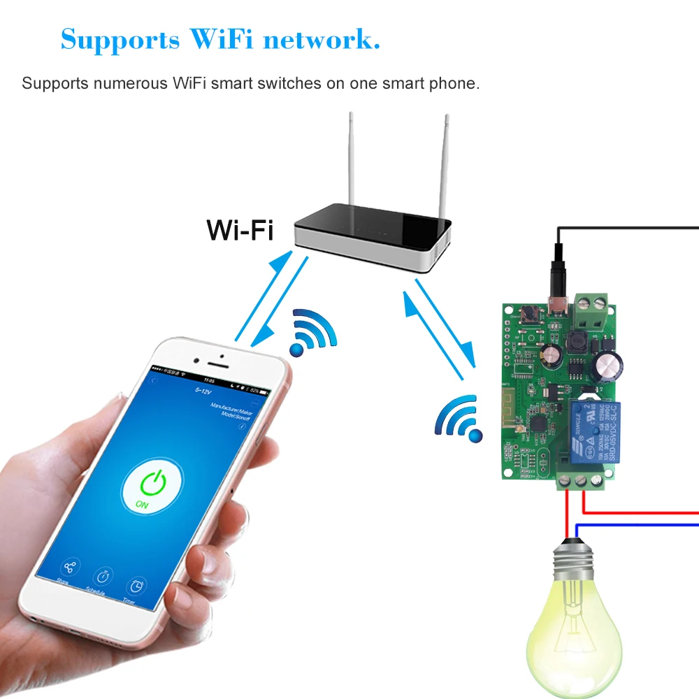 EWeLink DC5V 12V 24V 32V Wifi переключатель беспроводной релейный модуль модули для