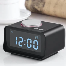Многофункциональное fm-радио с умным будильником, зарядное устройство с двумя usb-портами, внутренний термометр, AUX музыкальный плеер