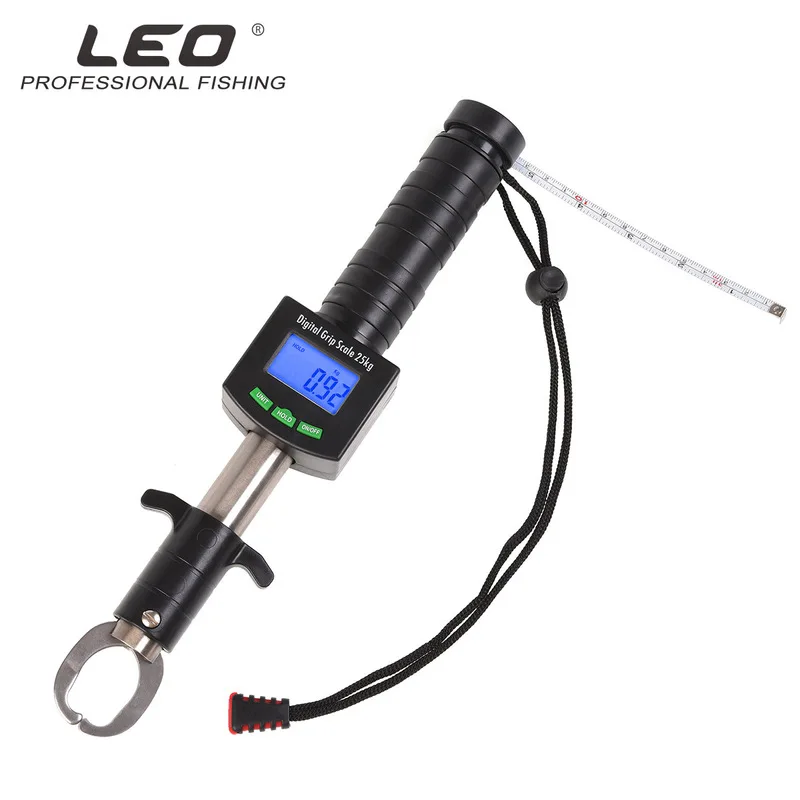 

Leo Electronic Weighing with Fish Grips Fish Digital Weighing Buckle Clip Lure Fish Controller Stainless Steel Fishing Gear