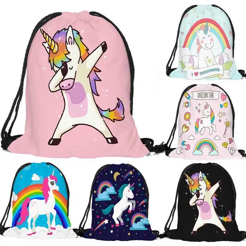 

New Unisex Bag Nylon Drawstring Cinch Sack Sport Travel Outdoor Backpack Bags Sports School Drawstring Boys Girls