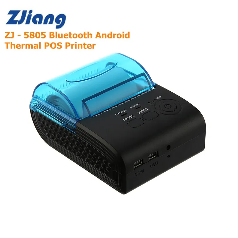 Zjiang ZJ 5805 портативный 58 мм Термопринтер Bluetooth Android термографический кассовый для