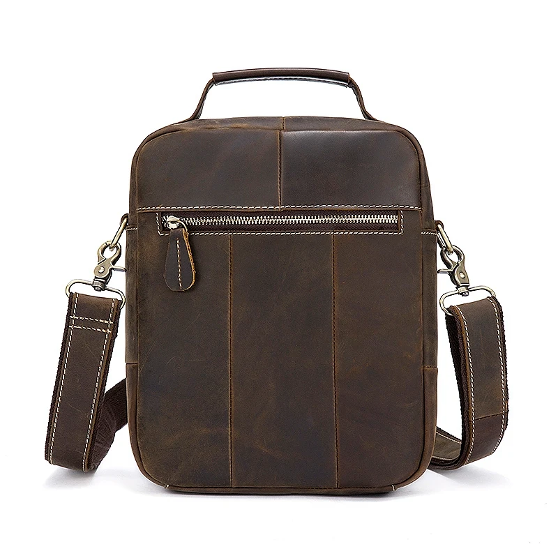 

Vintage Shoulder Bag Fashion Crossbody Bag Business Casual Briefcase Cowhide + Cotton Crossbody Bag
