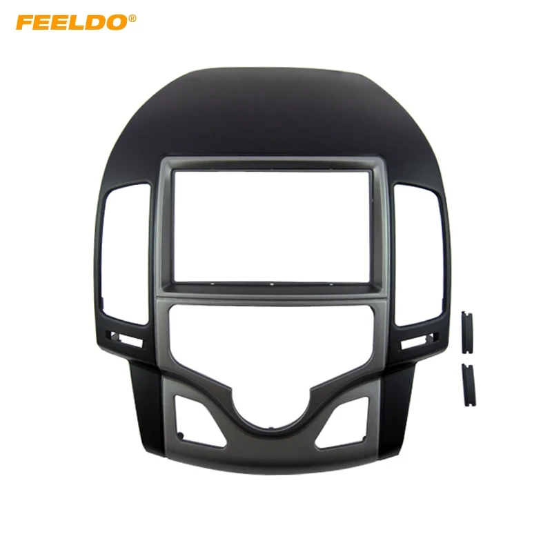 FEELDO Car 2Din DVD Radio Stereo Fascia Frame for Hyundai I-30 2009 Auto AC LHD Korean Face Panel Dash Trim Kit #MX5142 | Автомобили и