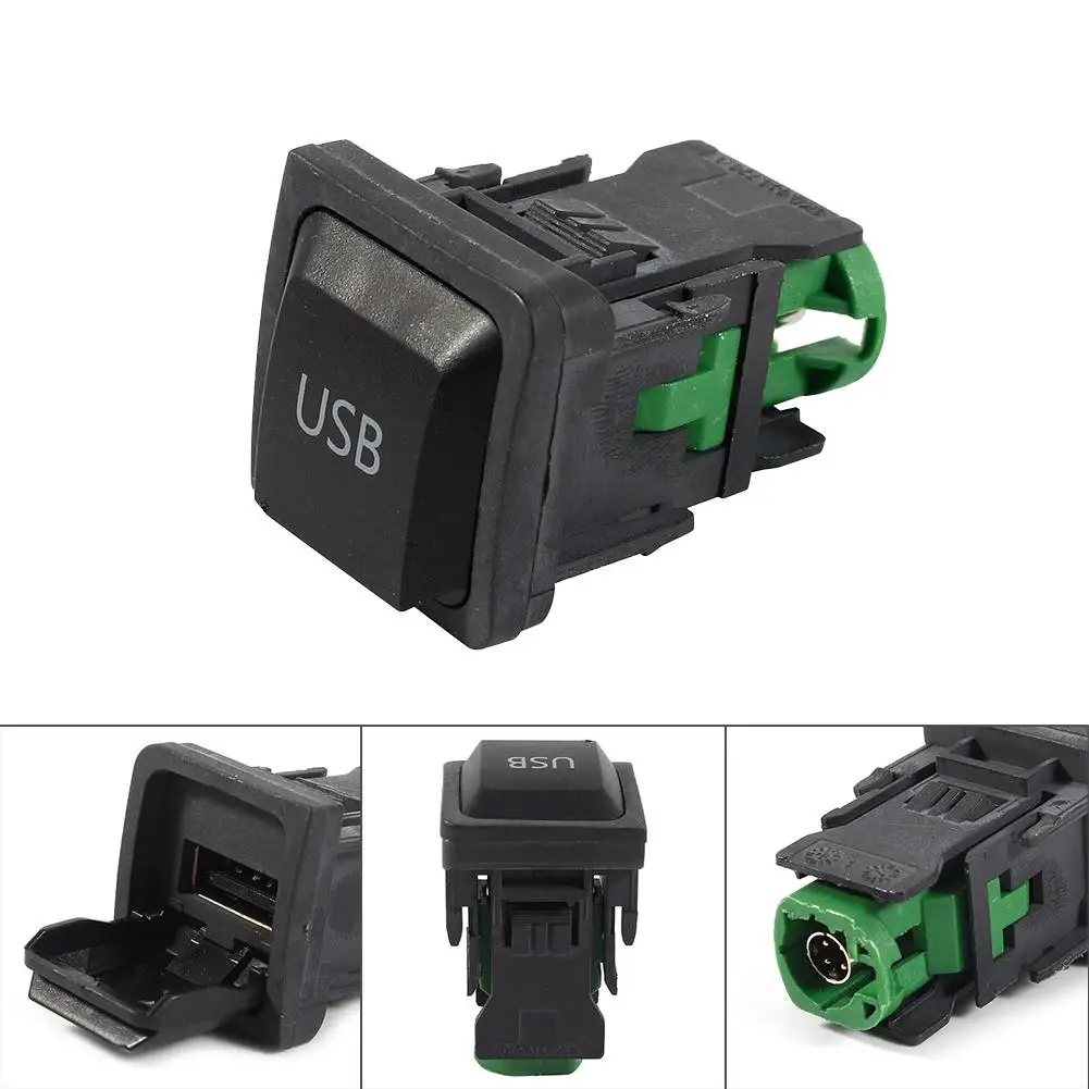 Адаптер с usb-переключателем 12 В разъем для зарядки ABS Volkswagen GOLF MK6 BORA RCD310 RCD510 черный +