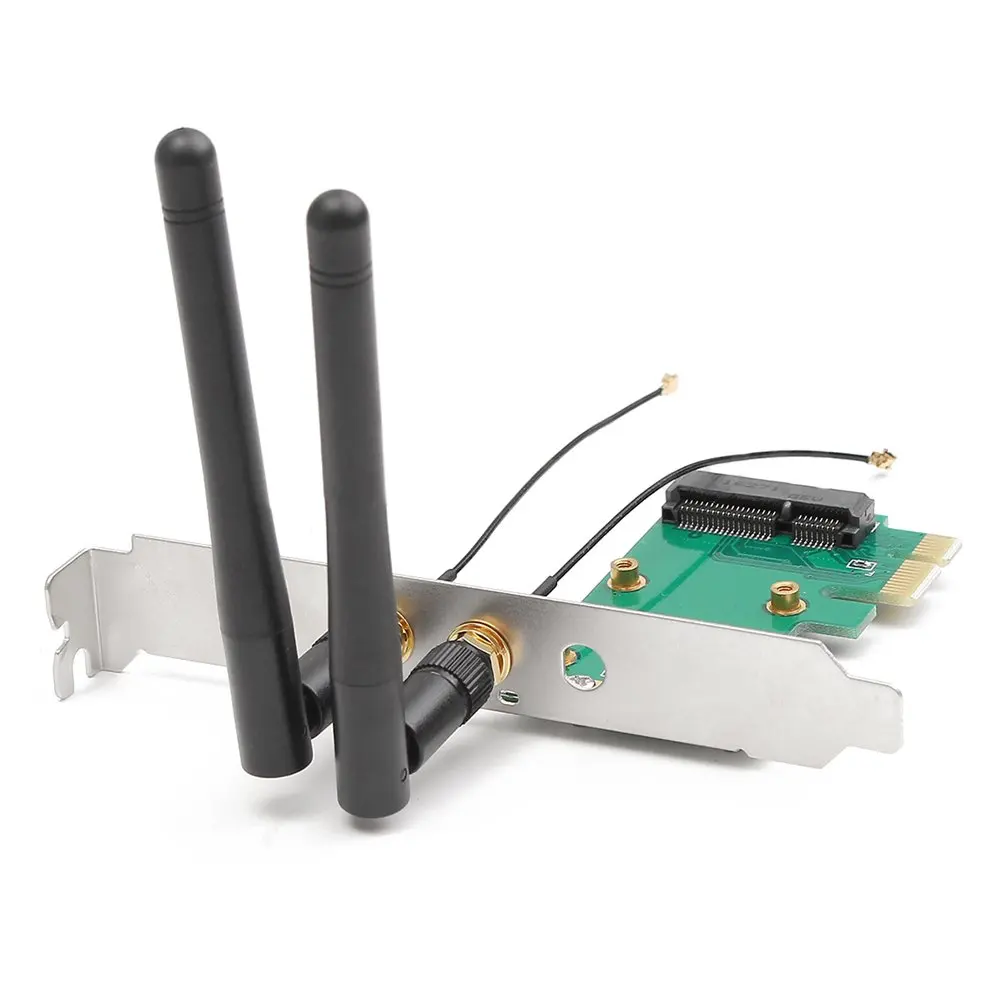 300 Мбит/с Настольный ПК беспроводной Wifi PCI-E сетевой ключ карта 802,11 N + 2 антенны