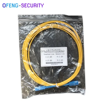 

Free Shipping 10Pcs/lot SC/UPC-SC/UPC G652D Fiber Optic Patch Cord 3M 3.0mm Singlemode 9/125 PVC Jacket FTTH Fiber Optic Jumper