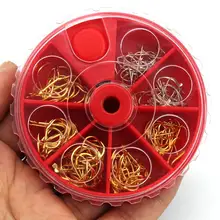 121 шт./компл. сильный углеродистой стали Ассорти Размер рыболовные крючки снасть инструмент