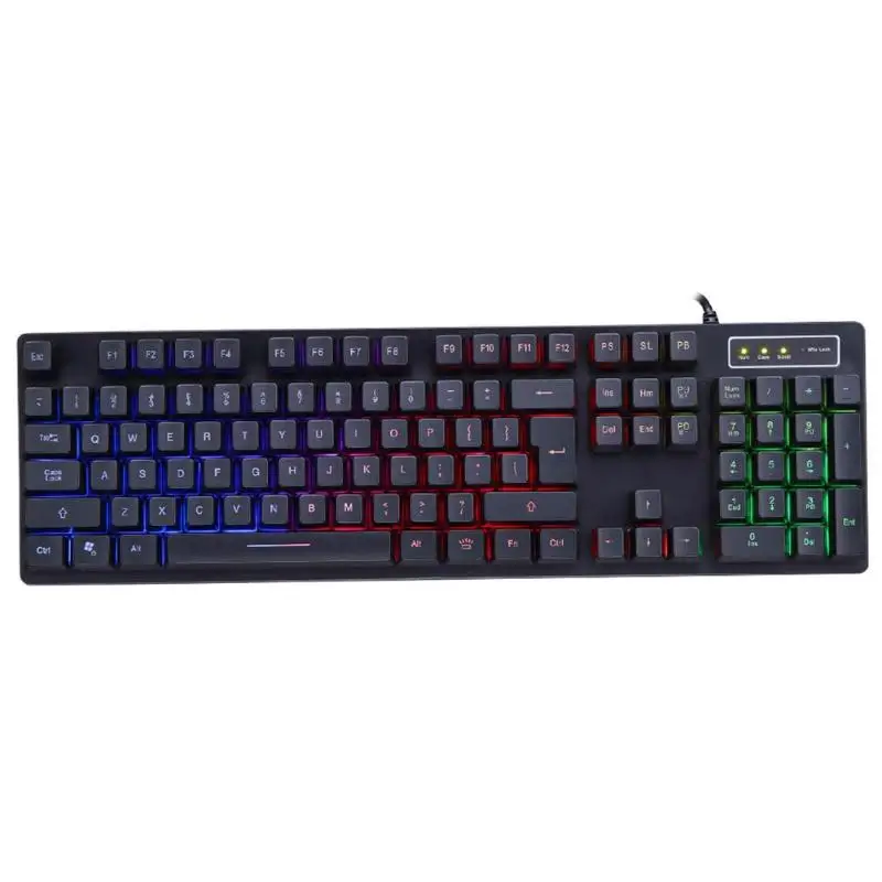 

ALLOYSEED V10 Gaming Keyboard 104 Keys Wired Keyboard RGB Light for Tablet/Laptop