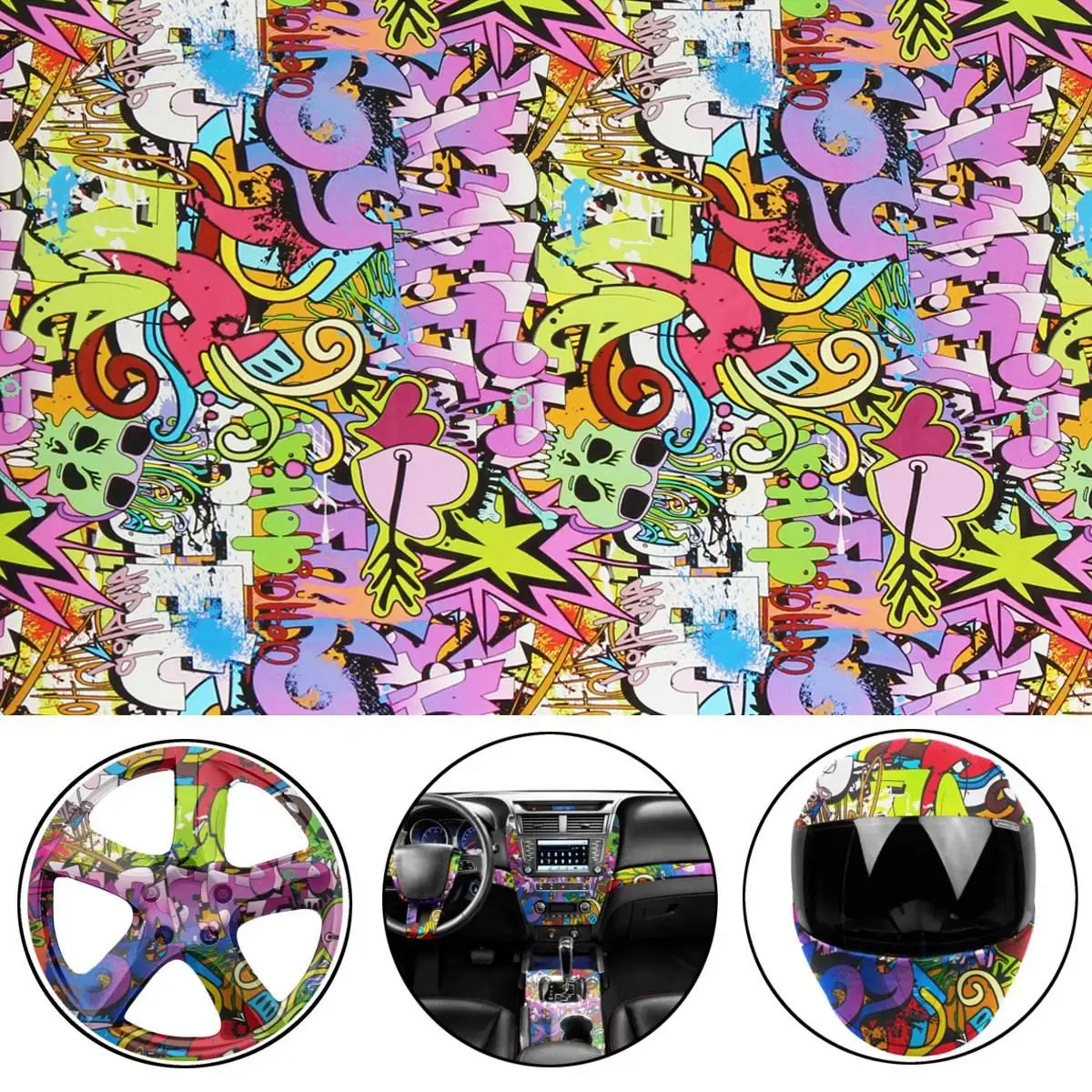 

Auzan 1Pcs PVA Hydrographic Film Water Transfer Printing Film Hydro Doodle Style Universal Phone Automotive Interior Stickers