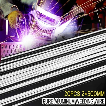 

20PCS Low Temperature Aluminum Welding Wire Flux Cored 2*500mm Soldering Rod No Need Solder Powder