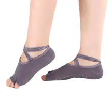 Женская Профессиональная полосатая повязка с половинным носком, спортивные носки для йоги, женские вентиляционные Пилатес, детские колготки, танцевальные носки, Тапочки
