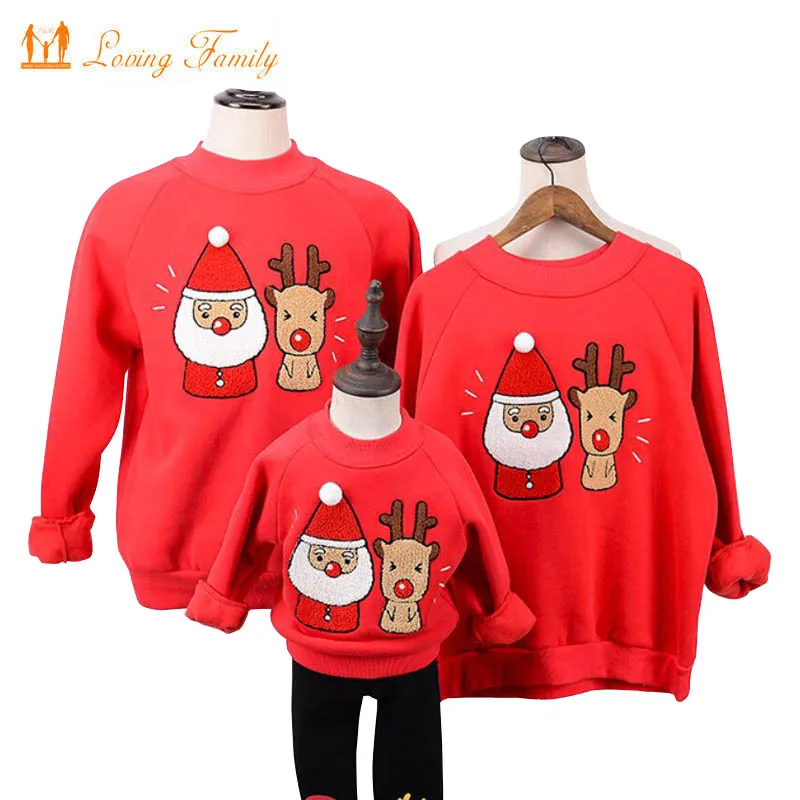 Family Matching Outfits Winter Sweater Baby Rompers Christmas Santa